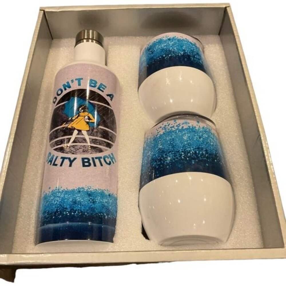 Don’t be a Salty B!?@& stainless steel wine tumbler set.